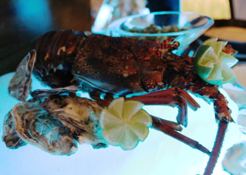 Al Maskar Shellfish Market Sheraton Doha Qatar Eating Lobster
