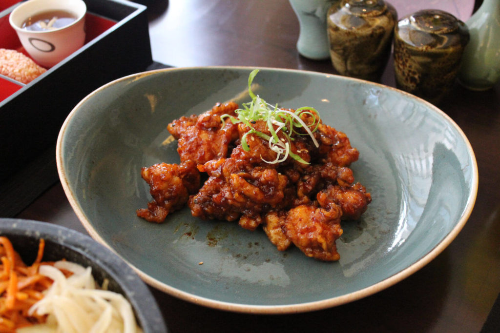 InterContinental-Doha-The City-Hwang-South Korea-Qatar-Eating-Tangysuyuk-Sweet-Sour-Chicken-Korean