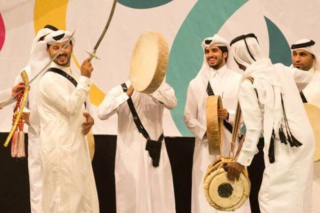 Eid-in-Qatar-Eid-Al-Adha-Festival-Doha-Qatar-Eating-Ardha-Dancers